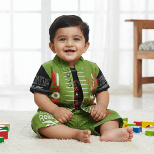 Baby Boy Stylish Shorts Set with Jacket & T-Shirt