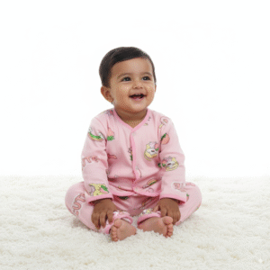 Baby Girl/Boy Cotton Full Sleeve Pajama Set – Cute Pink Print